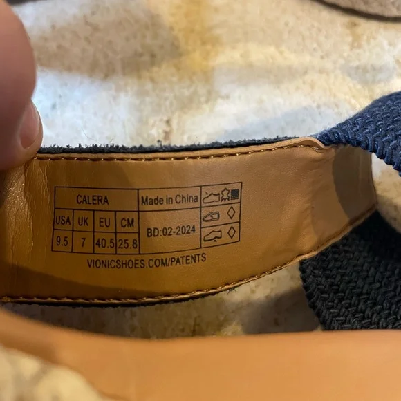 Vionic Calera Ankle Straps Heeled Wedge Espadrilles Sandal - Picture 9 of 9